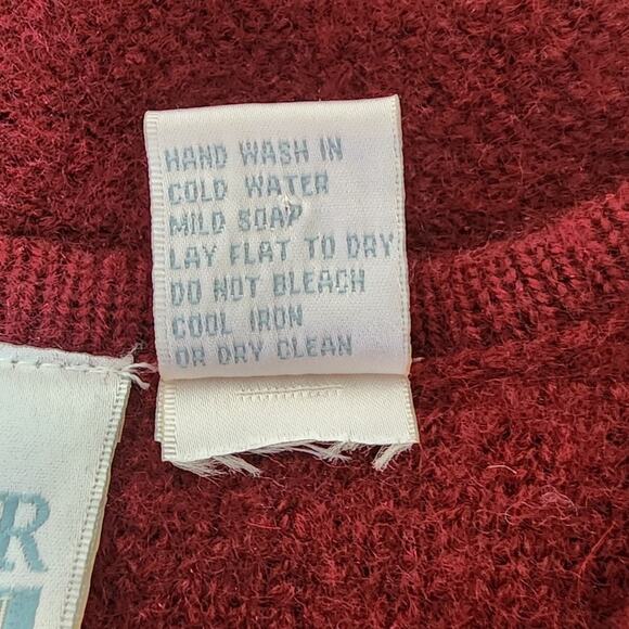 Vtg Van Heusen Burgundy Wool Sleeveless Sweater Vest with Zipper Womens XL/TG - Picture 8 of 8